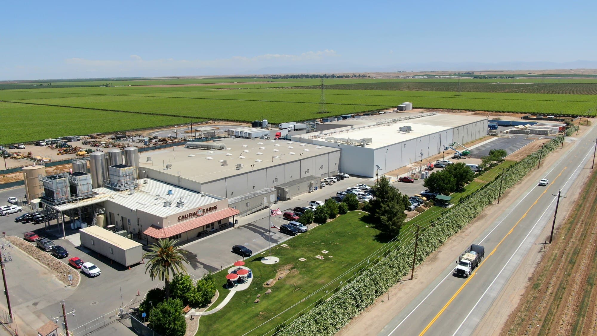 Aerial view of the Califia Farms facility