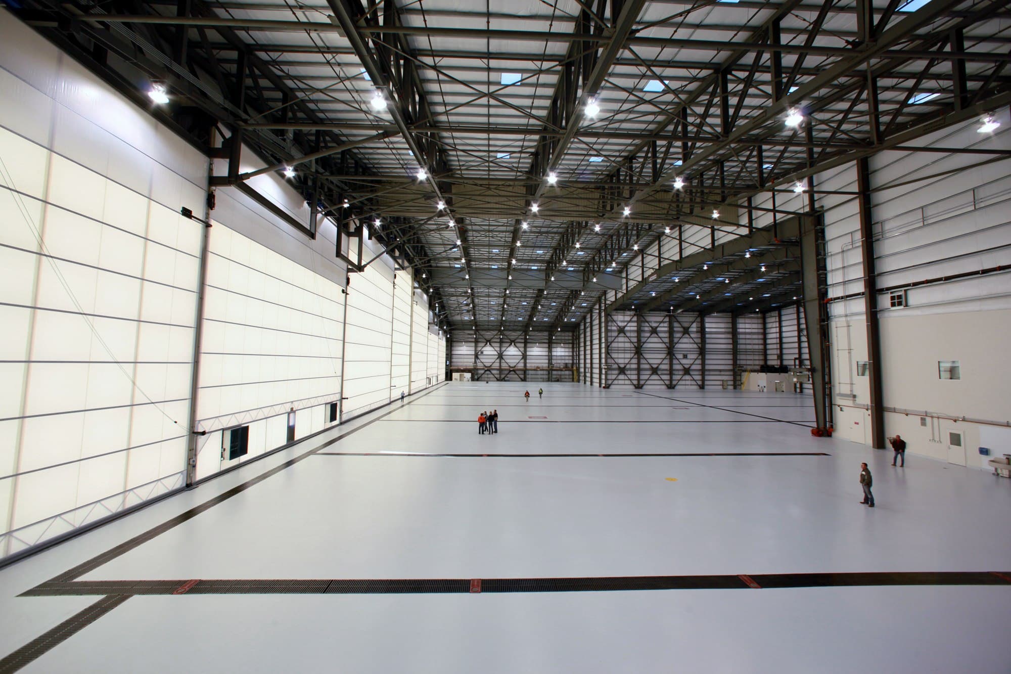 Inside the Stratolaunch hangar at the Mojave Air & Space Port