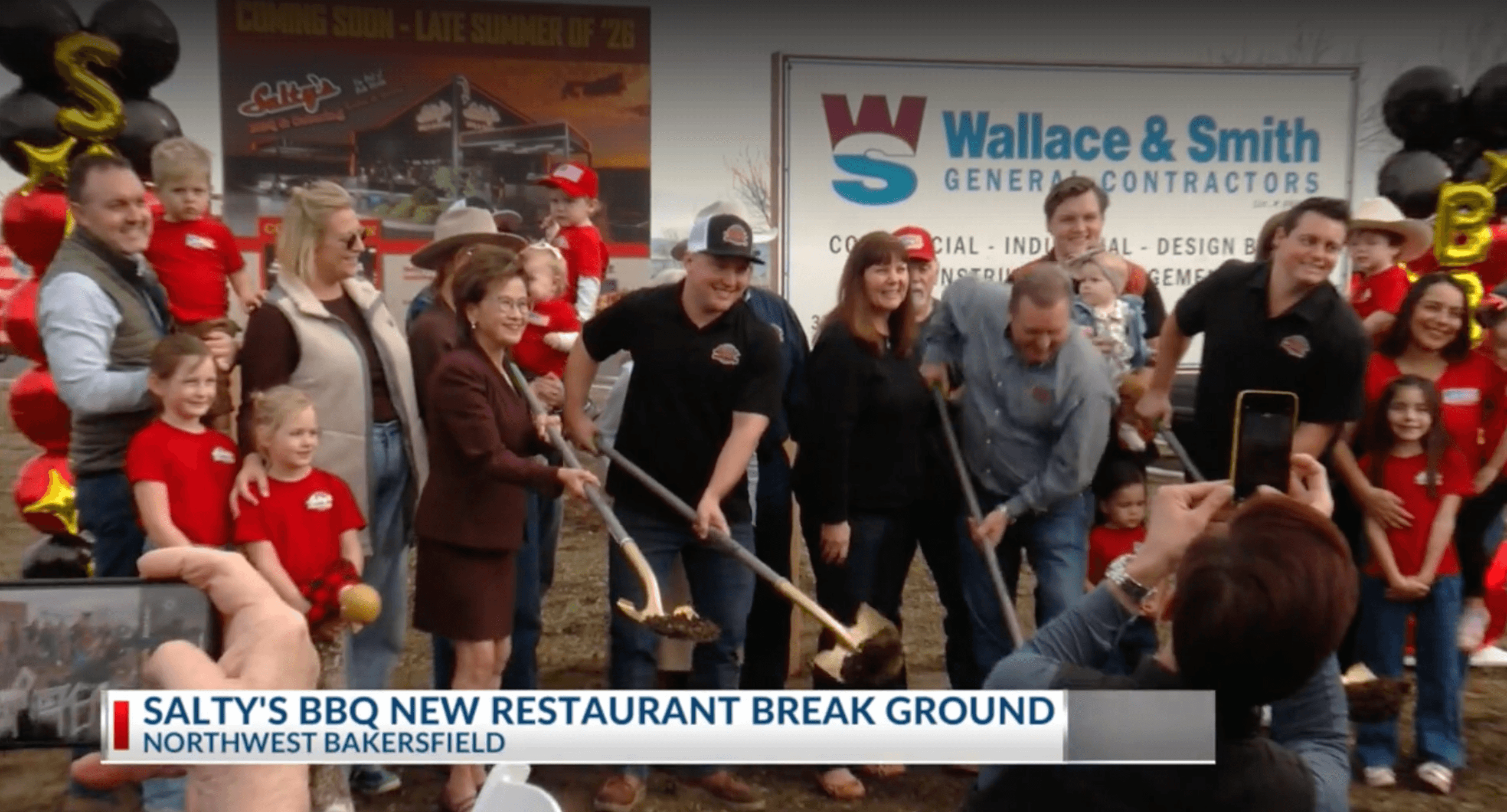 Groundbreaking at the new Salty's BBQ location
